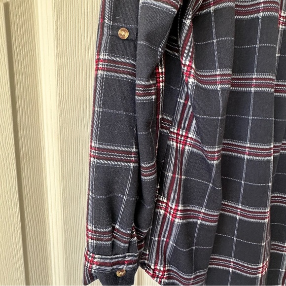 Plaid Button Down Top, Women’s M - Picture 4 of 5